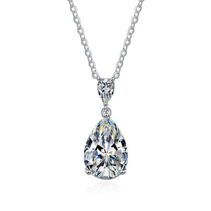 925 Silver Water-drop Diamond Necklace Zircon Season Temperament