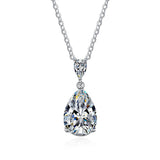 925 Silver Water-drop Diamond Necklace Zircon Season Temperament