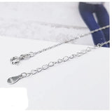 925 Silver Moon Cat Pearl Pendant Clavicle Chain Necklace