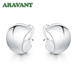 925 Silver Small Circle Hoop Earrings For Women Jewelry