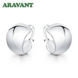 925 Silver Small Circle Hoop Earrings For Women Jewelry