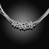 925 Silver Smooth Bead Necklace Chains Wedding Jewelry
