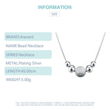 925 Silver Bead Ball Necklace Chains for Women Jewelry