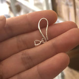 925 Silver Smooth Women Copper Earrings Hooks Wire Clip Crystal DIY Jewelry