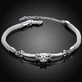 925 Silver Snake Chain Bracelet Women Girls Jewelry