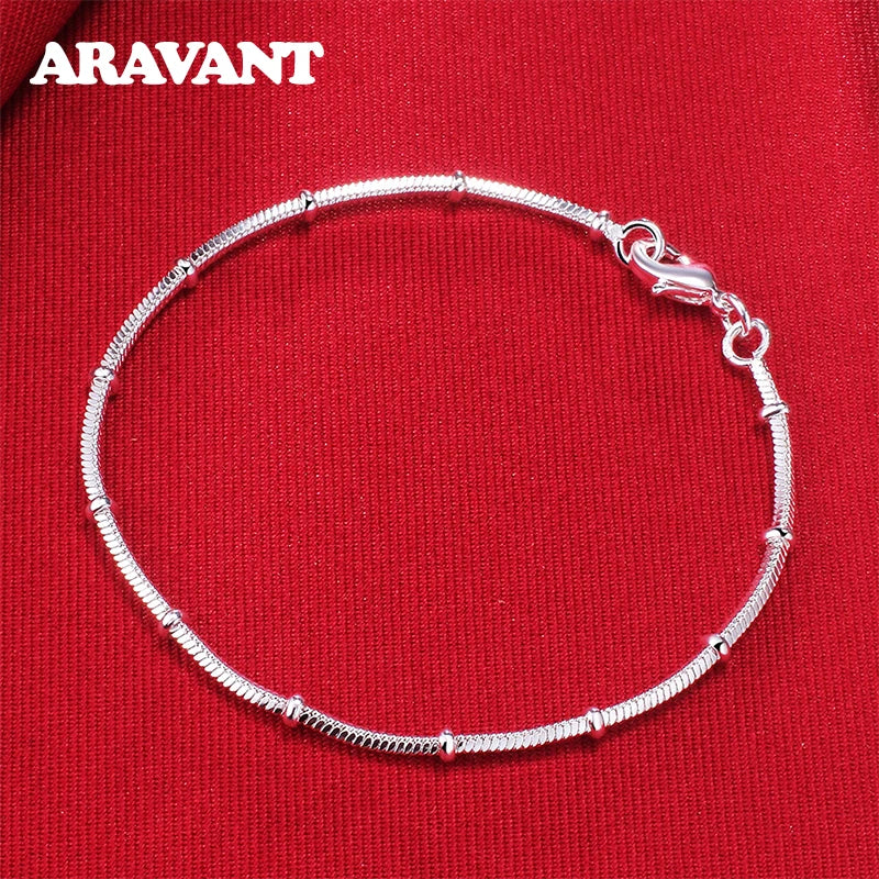 925 Silver Snake Chain Bracelet for Wedding