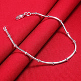 925 Silver Snake Chain Bracelet for Wedding