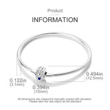 925 Silver Snake Chain Charm Bracelet DIY Jewelry Gift
