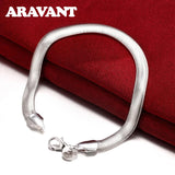 925 Silver Snake Chain Bracelet Women's Jewelry
