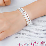 925 Silver Snowflake Bracelet Chunky Big Chain Bracelets For Men