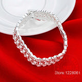 925 Silver Snowflake Bracelet Chunky Big Chain Bracelet for Men