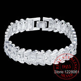925 Silver Snowflake Bracelet Chunky Big Chain Bracelet for Men