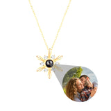 925 Silver Snowflake Projection Necklace for Women Couple