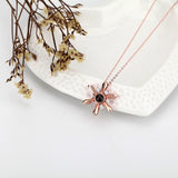 925 Silver Snowflake Projection Necklace for Women Couple