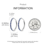925 Silver Big Hoop Earrings Anniversary Gift For Woman