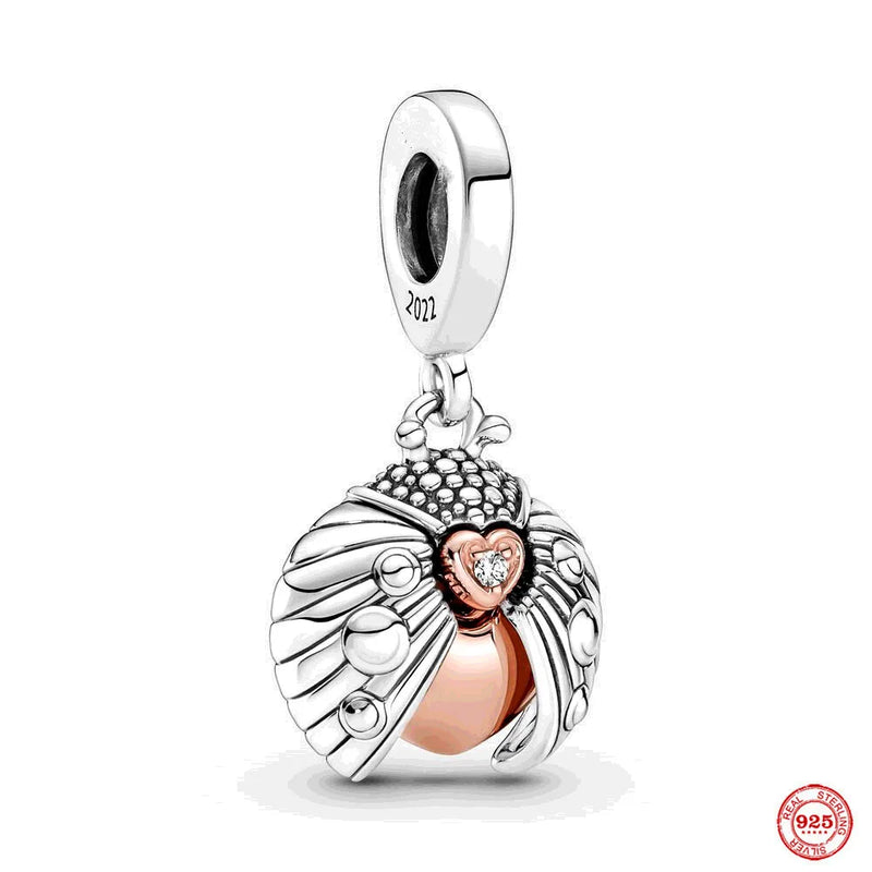 925 Silver Yin Yang Dangle Eye Charm Bracelet Pendant