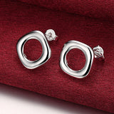 925 Silver Square Earrings For Women