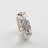 925 Silver Star Fire Liao Retro Couple Ring Jewelry