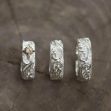 925 Silver Star Fire Liao Retro Couple Ring Jewelry