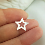 925 Silver Star Pendant, 1 piece 925 Sterling Silver Stylish Star Charm Pendants