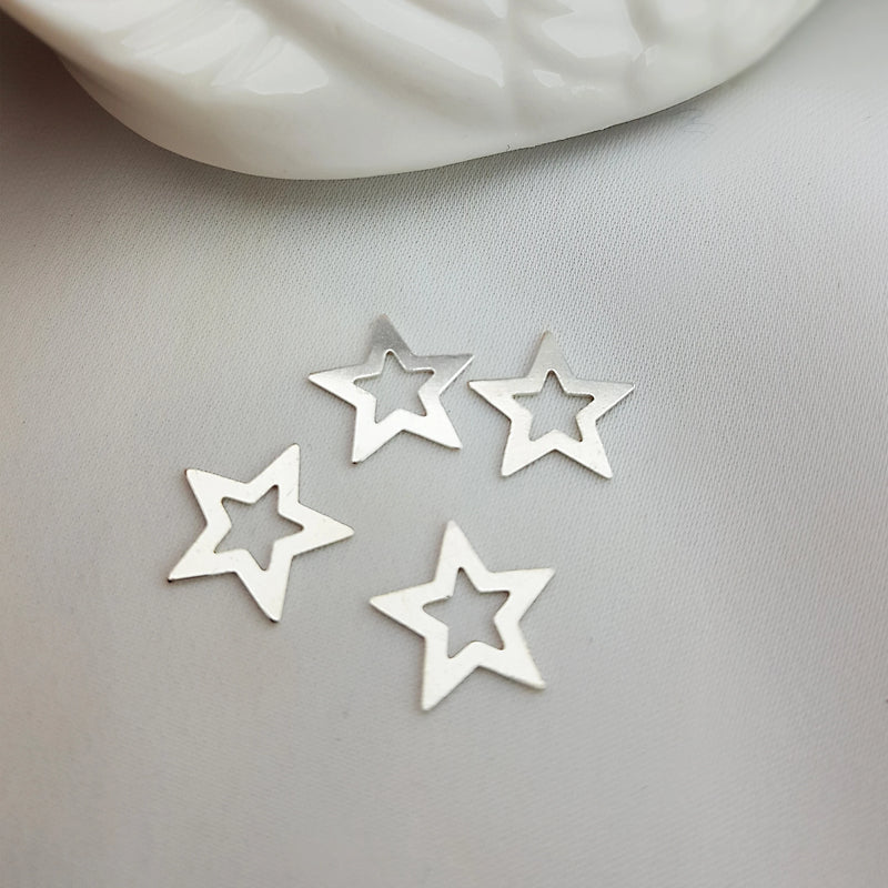 925 Silver Star Pendant, 1 piece 925 Sterling Silver Stylish Star Charm Pendants