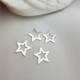 925 Silver Star Pendant, 1 piece 925 Sterling Silver Stylish Star Charm Pendants