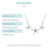 925 Silver Star Pendants Necklaces Women Wedding Necklace Jewelry