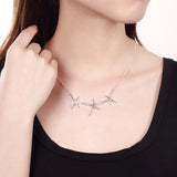 925 Silver Star Pendants Necklaces Women Wedding Necklace Jewelry
