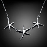 925 Silver Star Pendants Necklaces Women Wedding Necklace Jewelry