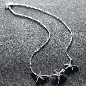 925 Silver Star Pendants Necklaces Women Wedding Necklace Jewelry