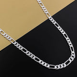925 Silver Sterling 4MM Chain Necklace For Men Women