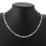 925 Silver Sterling 4MM Chain Necklace For Men Women