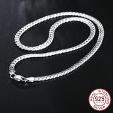 925 Silver Sterling 6mm Chain Necklace For Men Women Silver Necklaces