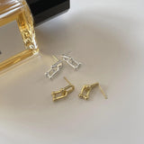 925 Sterling Silver U Shape Stud Earrings for Women - Daily Jewelry