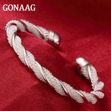 925 Silver Mesh Wide Braided Bracelet Bangle Chain Wristband Jewelry