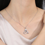 925 Silver Sterling Horse Necklaces Girl Hugs Horse Pendant Gift