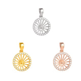 925 Silver Sterling Zircon Flower Pendants for DIY Jewellery Making