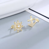 925 Silver Sterling Silver Earrings Moon Queen Heart Party Wedding