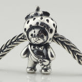 925 Silver Strawberry Bear Basic Chain Beads for European Troll Bracelet