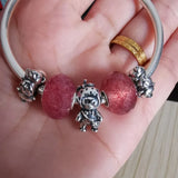 925 Silver Strawberry Bear Basic Chain Beads for European Troll Bracelet