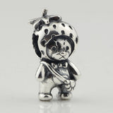 925 Silver Strawberry Bear Basic Chain Beads for European Troll Bracelet
