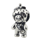 925 Silver Strawberry Bear Basic Chain Beads for European Troll Bracelet
