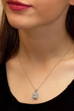 925 Silver Baguette Stone Diamond Pendant Necklace For Women