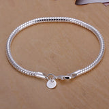 925 Silver Snake Bone Bracelet for Men and Women