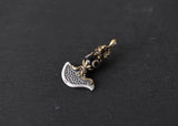 Vintage Sterling Silver Onyx-Eyed Dorje Amulet Pendant
