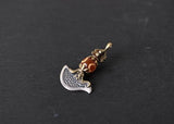 Vintage Sterling Silver Onyx-Eyed Dorje Amulet Pendant