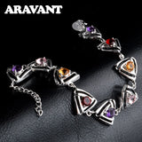 925 Silver Zircon Crystal Bracelet for Women