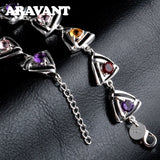925 Silver Zircon Crystal Bracelet for Women