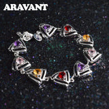 925 Silver Zircon Crystal Bracelet for Women
