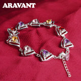 925 Silver Zircon Crystal Bracelet for Women